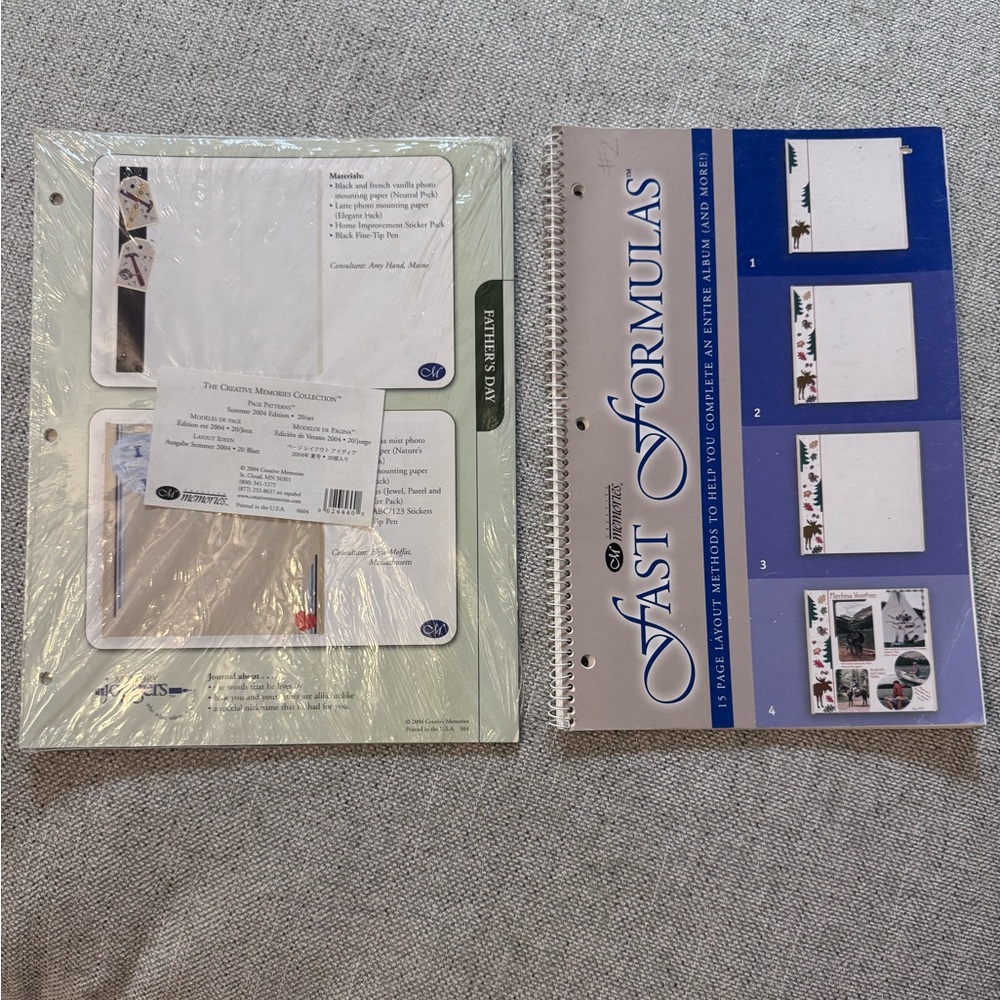 Creative Memories Page Patterns Summer 2004 Fast Formulas Page Layout Book VTG